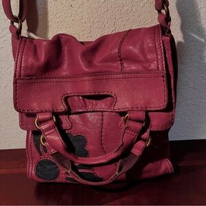 Lucky Brand Brick Red Leather Shoulder Bag
